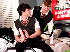 Adulttime.gay - omg, this is so embarrassing that i barely can watch it! asher day is caught by his best friend harley xavier while he is masturbating with a huge dildo up his ass! porn asia blithe