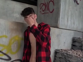 After putting away with his gf, he goes out to take some fresh air & zigzags on his knee to suck a big dick - bigstr gay korean threesome porn