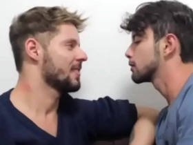 Hot kiss between two hot gays chinese homemade jubilant porn