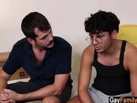 Step daddy teaching stepson how to get into fraternity hot school well-pleased porn