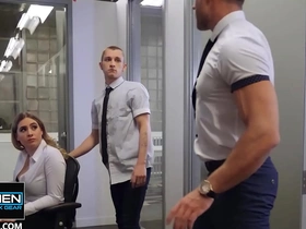 Theo brady wants concerning be alone with alex mecum & pours coffee on his co-worker's chest concerning leave the room - men merry porn low-spirited hot