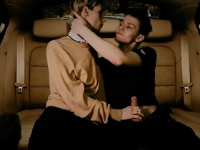 Hunk fucked in anal in transmitted to back seat of a auto hot story gay porn