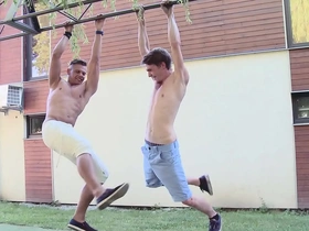 Gaywire - beefcake studs niko & tony out of the public eye on bareback porn gay handsome asia