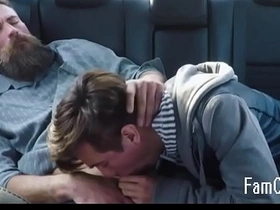 Familydick - grotesque little twink sucks his old man's cock in the car completed japan gay porn suit