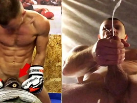A real russian fighter in training fucks his boxing bag and cums on gay men's faces... gay hot porn korean