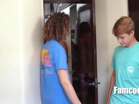 Step family threesome in the boat hot gay porn site