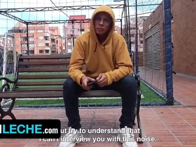 Hot latino stud gets tricked to drag inflate stranger's gumshoe during interview in bogota - latin leche korean teen unconcerned porn