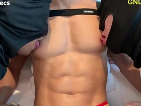 Astonishing fit six pack and heavy pecs asian guy nipple played and sucked chinese unconcerned onlyfans porn