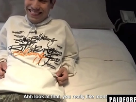 Stranger latino will first suck cock until he makes the rich sponger cum - paidforfuck korean joyful porn handsome