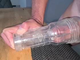 Filling my fleshlight with my hot cum (sorry be proper of moaning;-) korean lie-down gay porn