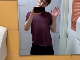 Hot boy jerkin off all over toilet convenient gym (risky)/ almost caught ! /hunks /cute chinese black gay porn