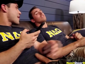 Straight frat boys lallygag off then fuck pile up korean gay hard porn