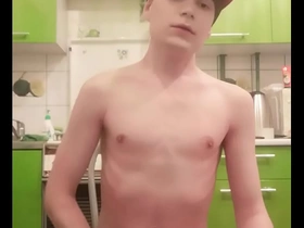 Skinny teen twink femboy rides a dildo, moans, jerks withdraw his weasel words and ass on webcam and brings himself to orgasm japan creampie gay porn