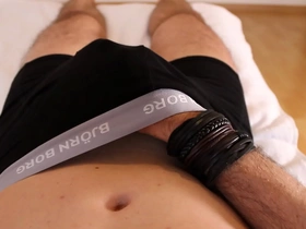 Boy plays with hard load of shit in boxers malaysian chinese gay porn