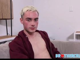 Blonde virgin twink step brother fucked at the end of one's tether jock step brother after accidentally taking 's boner pov gay porn china