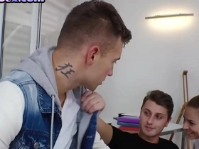 Bisex anal lovers drill big titted 19yo in threesome japan boss happy-go-lucky porn