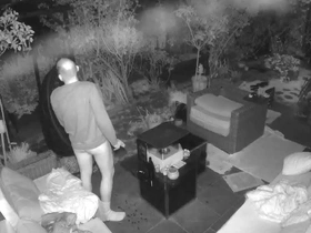 Cum dropping caught on open-air security cam porn malaysia happy-go-lucky