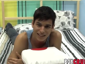 Cute twink is effectuation there his cock during an interview korean depending gay porn