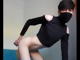 Femboy sticks a vibrator up his nuisance japan football gay porn